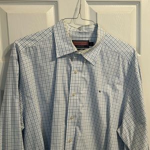 White/Blue Plaid Vineyard Vines Buttondown